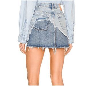 Moussy Vintage Andalucia Skirt Button Fly Mini Exposed Darker Layer Size 32